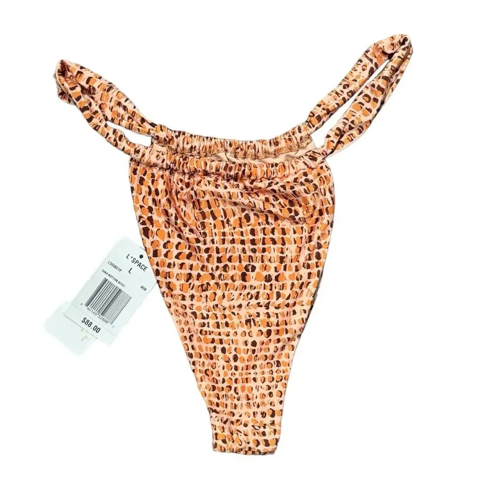 NWT! L*Space Gina Bikini Bottom in Wild Bunch - Size Large
